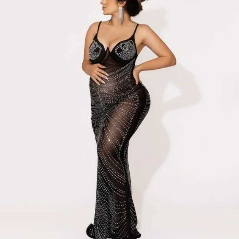 Sexy suspender maternity photography dress baby shower dress shiny rhinestone bodysuit maternity photography prop W250113