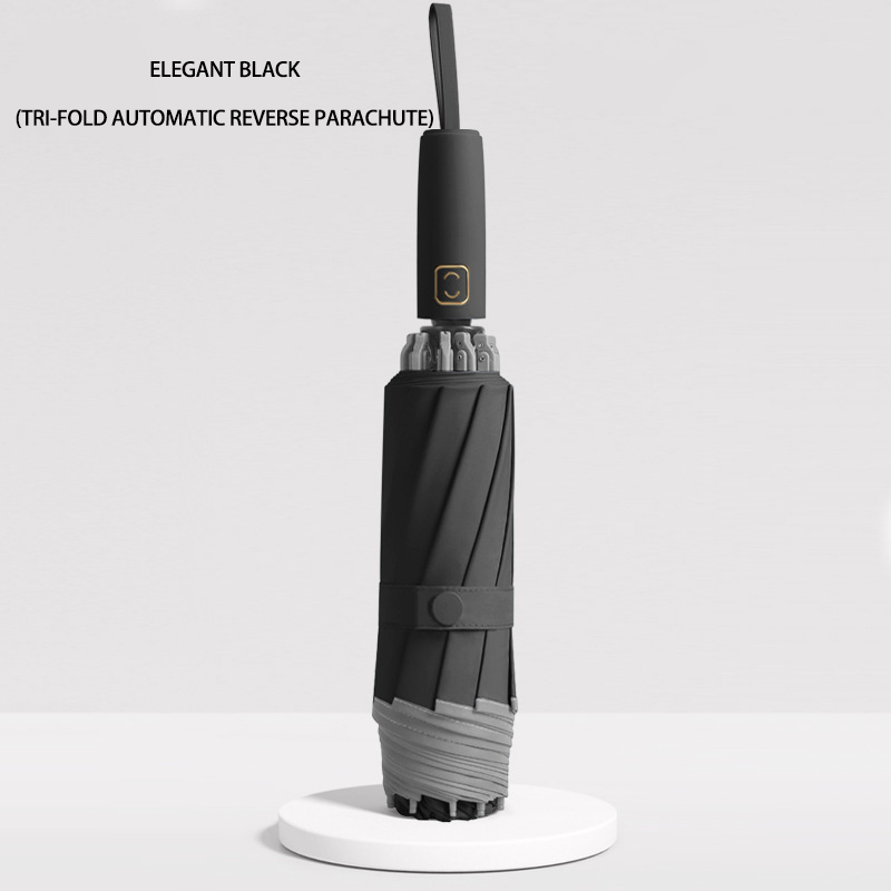 Business Umbrella with Safety Features - Automatic Operation, Reflective Strip, Multipurpose Use, Ideal Promotional Gift