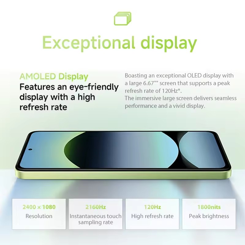 Global Version Xiaomi Redmi Note 14,8GB+256GB,108MP AI camera system with OIS,6.67" AMOLED display,45W turbo charging with 5110mAh battery,IP64(C