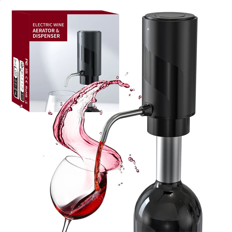 Rechargeable Electric Wine Aerator Dispenser Onetouch Automatic Decanter Intelligent Bar Accessories Tool 250106