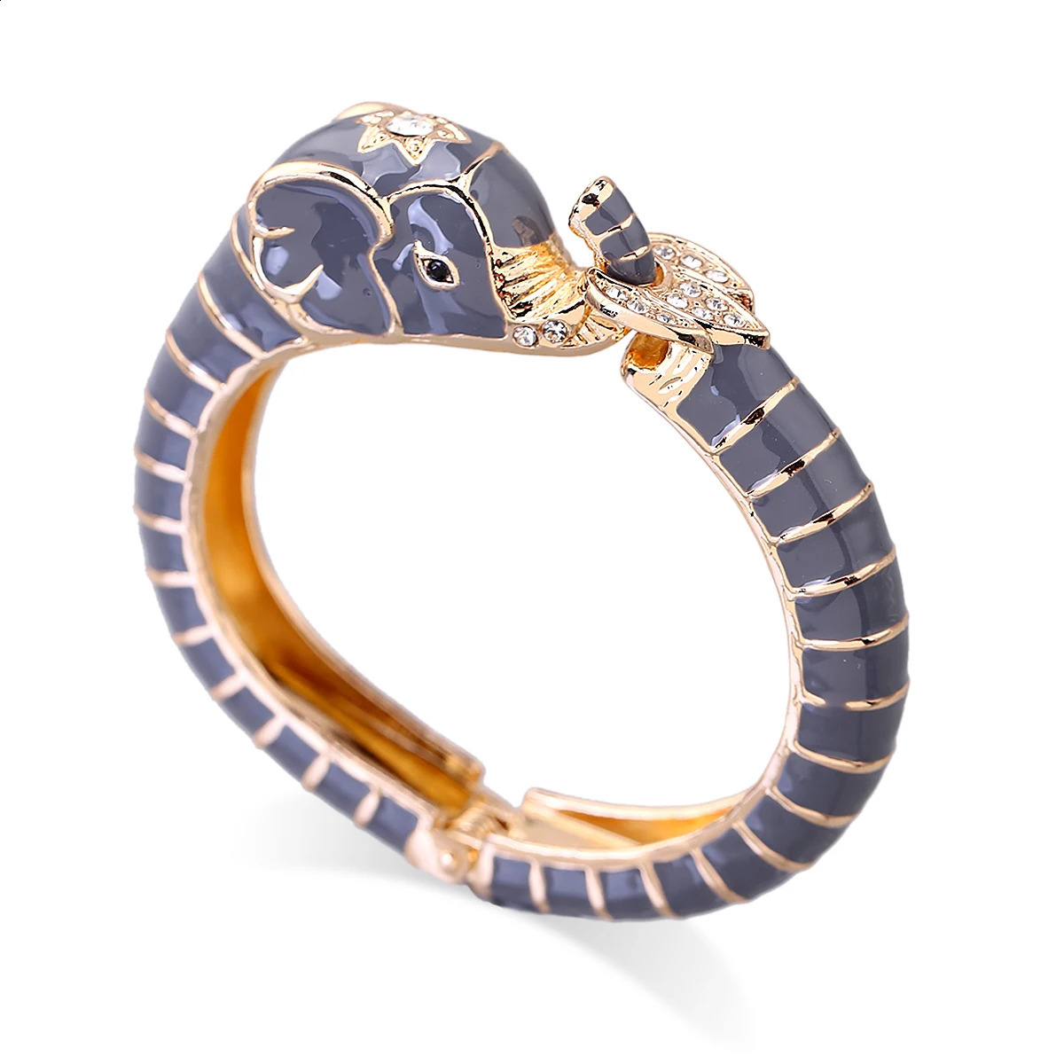 HAHA TOTO Trend Statement Short and Fat Animal Elephant Sleeve Bracelet Enamel Bracelet Womens Gold Plated Bracelet Party Jewelry 250109