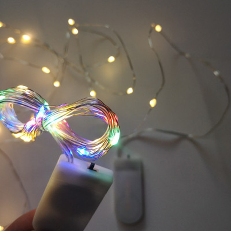 Cr2032 button battery box copper wire lamp string Ins baked firefly LED copper wire Christmas manufacturers