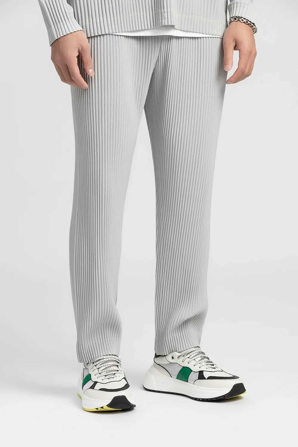 Miyake Pleated Pants For Men Casual Pants Men Japanese Strtwear Men Fashion Japanese Style Trousers Baggy Pants Wild Trousers X250113