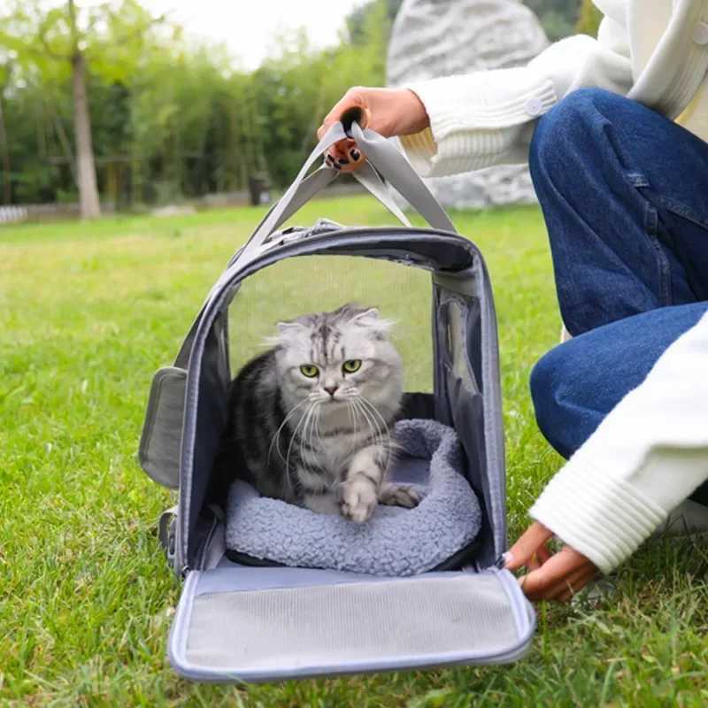 Foldable Portable Pet Transport Bag Soft Cat Carrier Dog Travel Backpack Pet AccessoriesXJ250113