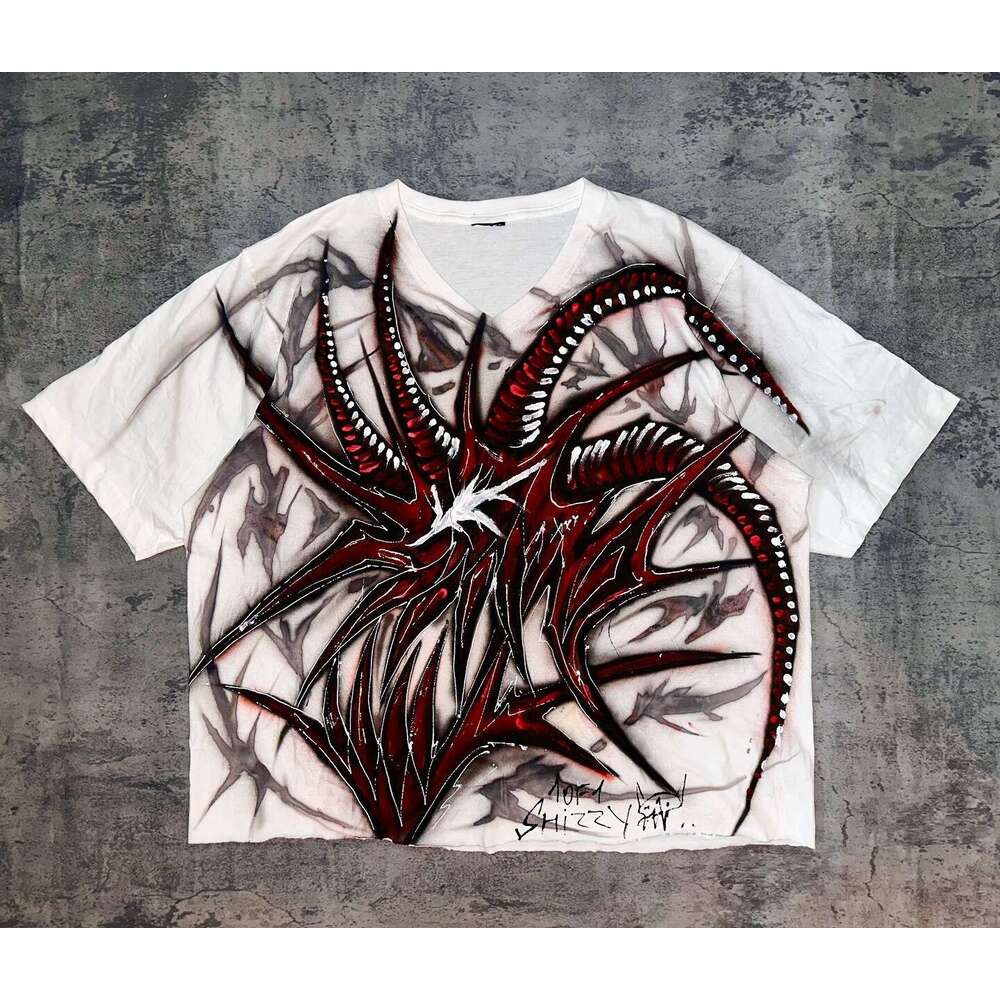 fashionable and personalized street Harajuku y2k printed unisex pure cotton T-shirt