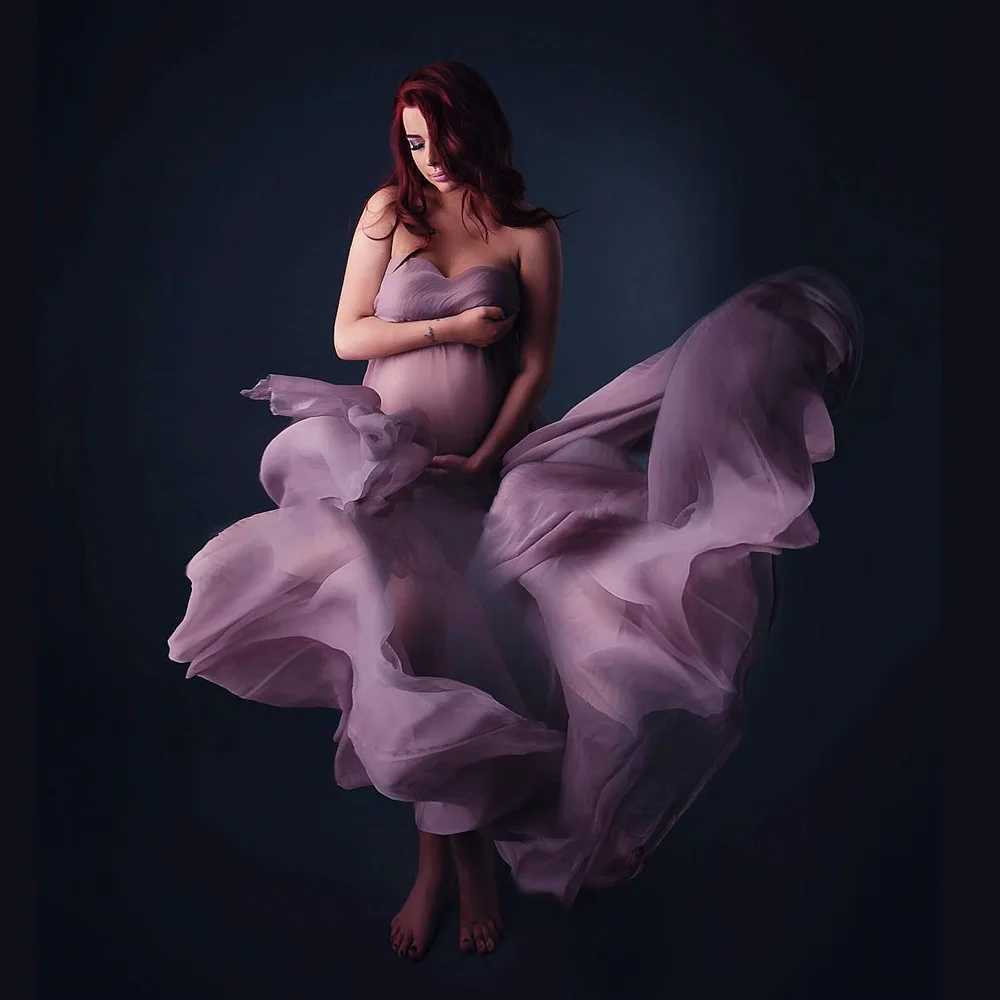Sexy maternity dress chiffon fabric photography props maternity accessories see through fabric shooting model W250113