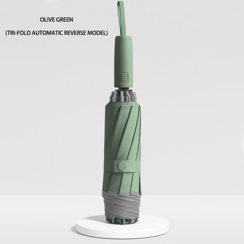 Business Umbrella with Safety Features - Automatic Operation, Reflective Strip, Multipurpose Use, Ideal Promotional Gift
