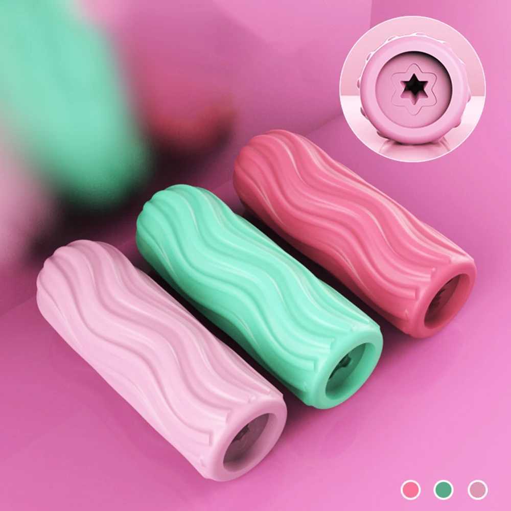 Please Aircraft Cup Male Masturbators Masturbation Device Soft Transparent Pocket Pussy Penis Sleeve Training Adult Sex ToyW250408