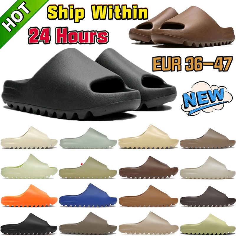 Designer slippers men women slides onyx bone resin flax Desert sand flats slider ochre glow grenn Azure summer beach slipper outdoor mens sandals slide shoes