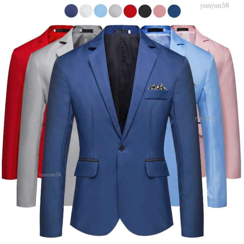 Mens Suits Blazers Fashion Business Blazer Jacket Slim Fit Wedding Dress Jackets Groomsman Party Outwear for Man 230131