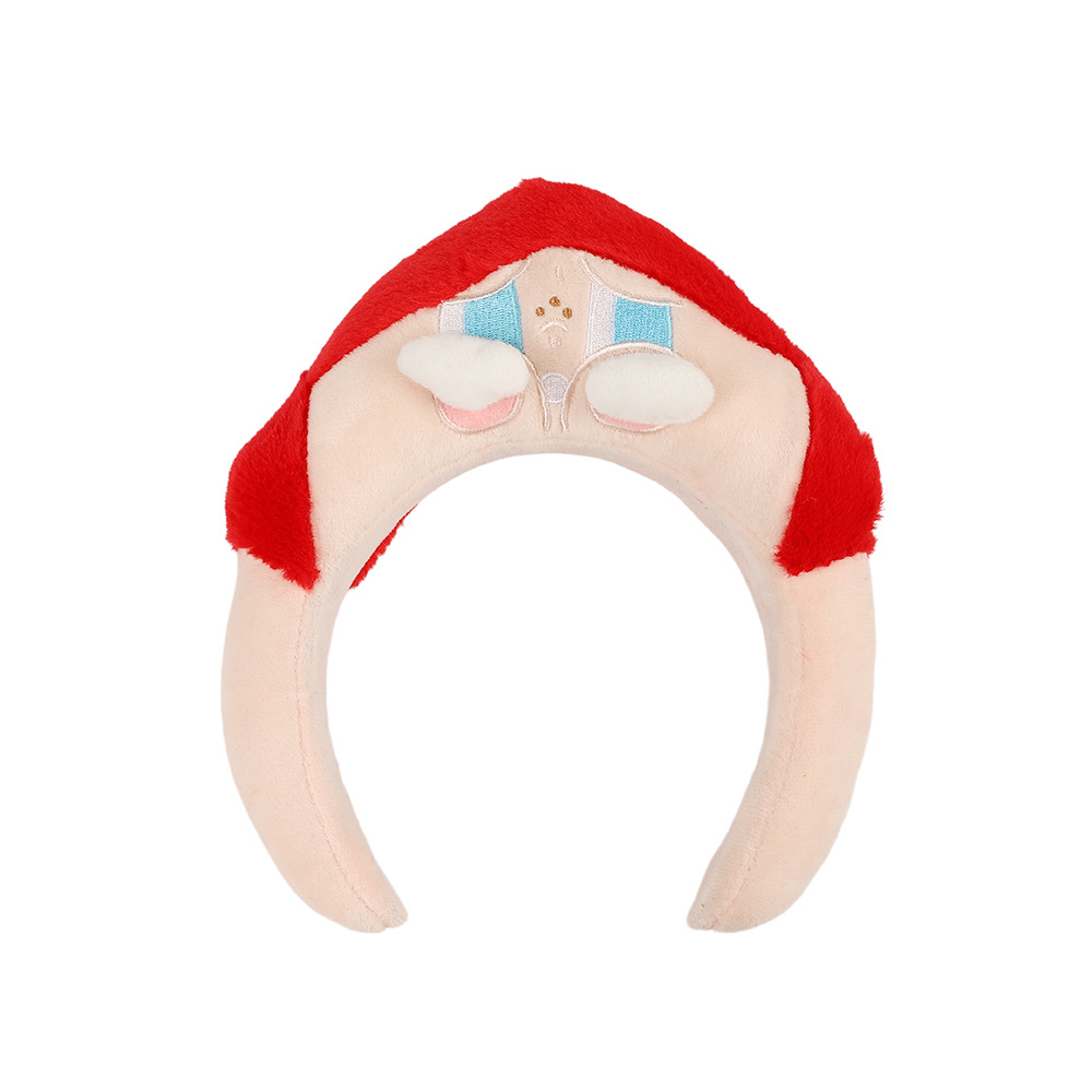 Same cartoon plush headband for girls cute bunny ears furry headband autumn and winter hair compression