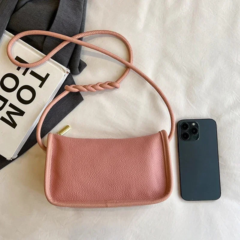 100%Real Cowhide Genuine Leather Sac Fashion Women Crossbody Bags For Ladies High Capacity Shoulder Bag Handbag Female Purse 250106