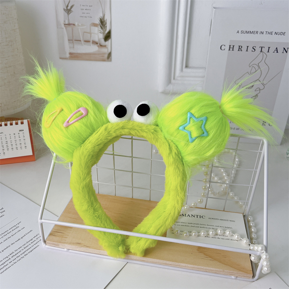 Creative Monster Plush Headband for Fall Winter - Playful Ugly Doll Hair Accessory