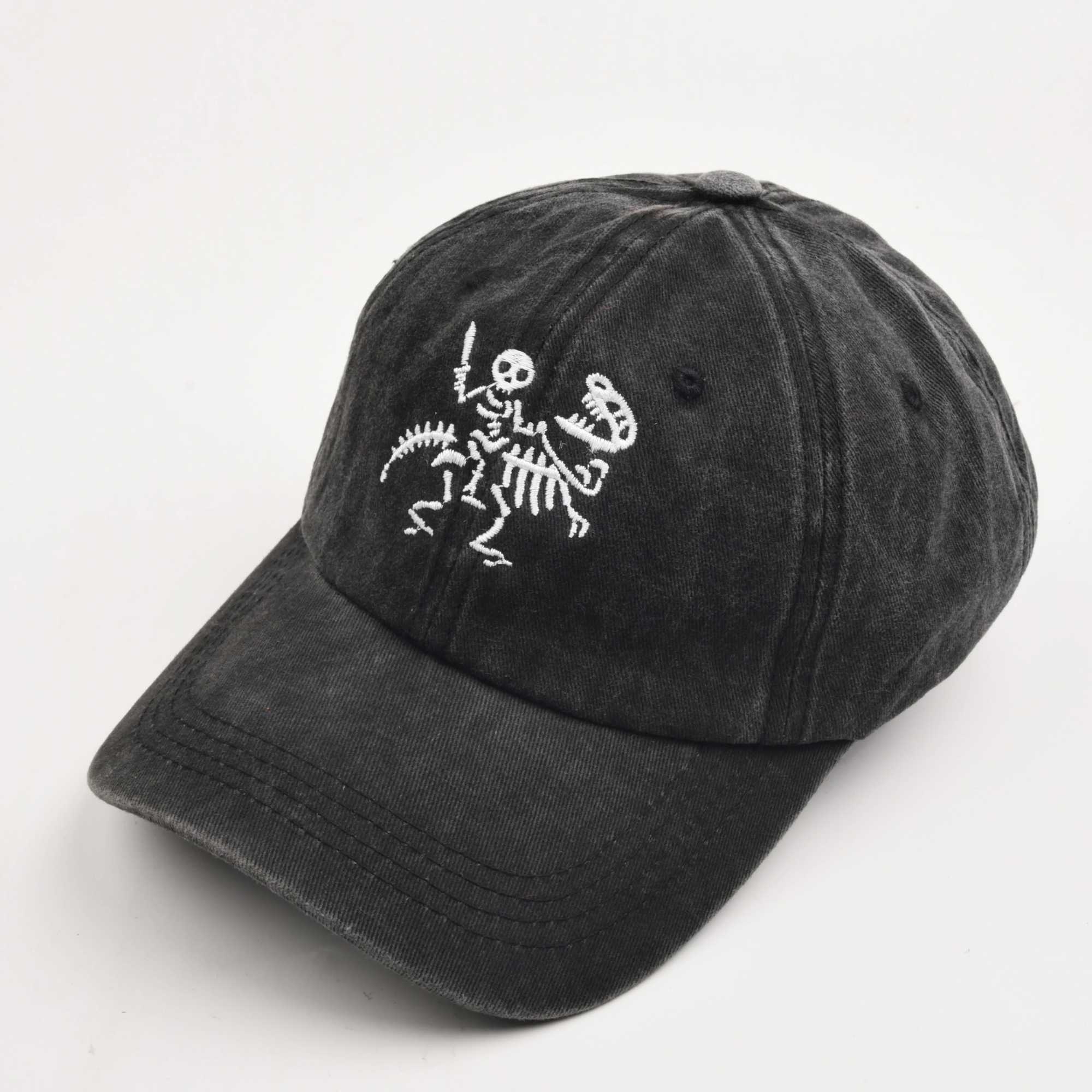 Skeleton Knight and Dragon Embroidered Cotton Baseball Cs Mens Snback Hat Vintag Cotton Hip Hop Dad Hat Truck Hat W250113