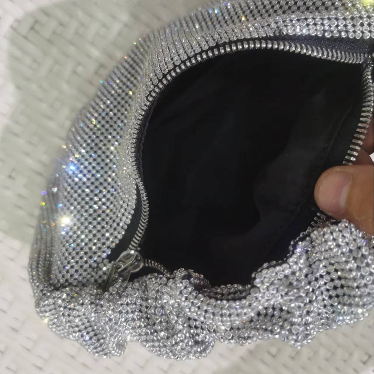 New Designer Bag High-quality Fashion King Wrist Set Water Women's Sparkling Diamond Crossbody Bag Wallet Armpit Bag Dumpling Bag