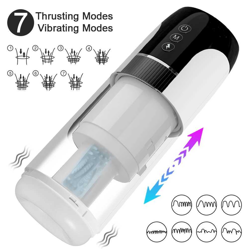 Automatic Thrusting Male Masturbation Cup Rotation Penis Oral Sex Mane Masturbator Cup Vagina Sex Toys for Men Adult GoodsW250114