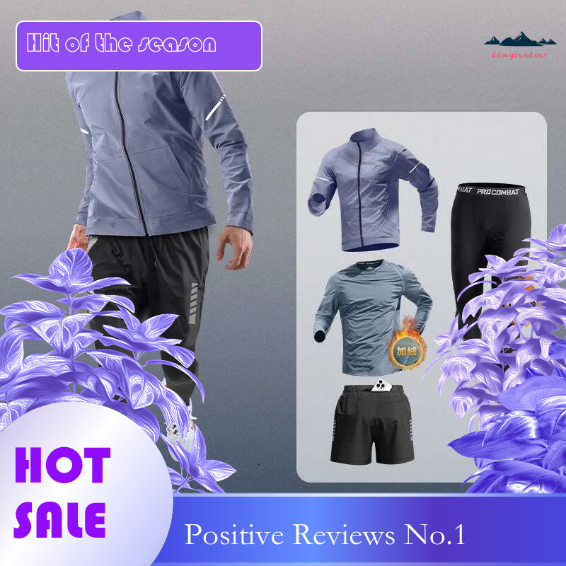 Ddmyoutdoor China Domestic Sports Suit With Phone Pocket Running Training Quick Drying Autumn Winter Fiess Professional Runs Men S Sportswear Set