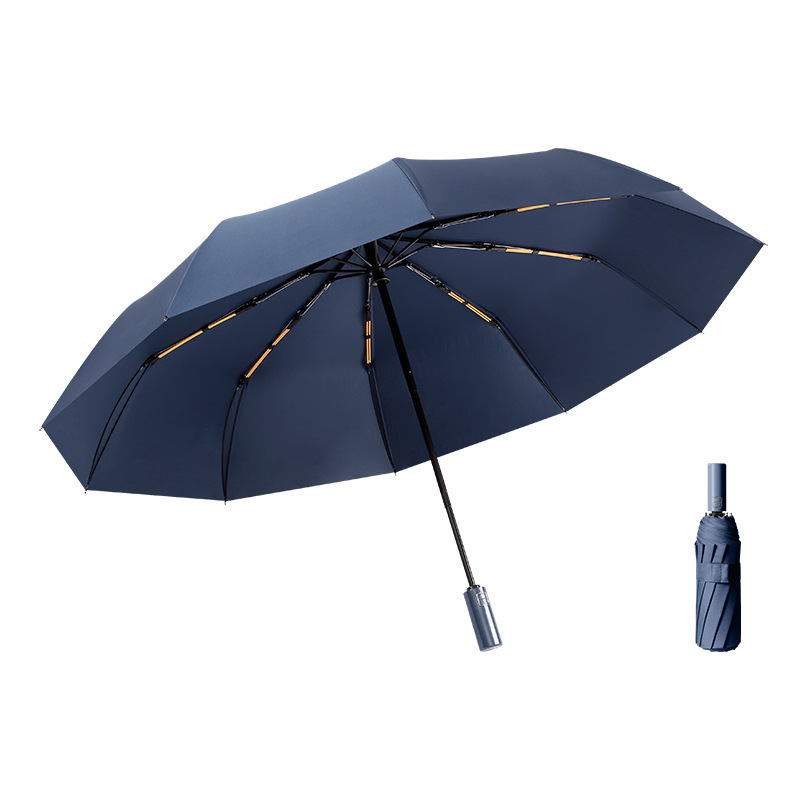 Triple-Fold Automatic Sunscreen Umbrella - Dual Layer, UV Protective, Suitable for Ads