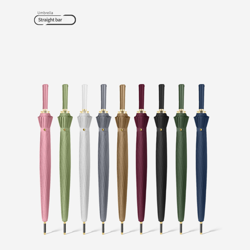 Durable Long Handle Auto Open Straight Rod Umbrella - Customizable Print for Advertising Use