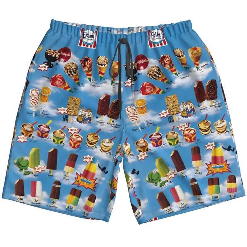 2024 Harajuku Sweet Ice Graphic Mens and Womens Beach Shorts Street Hip Hop 3D Printing Summer HAWaii Holiday Party Beach ShortsXJ250407