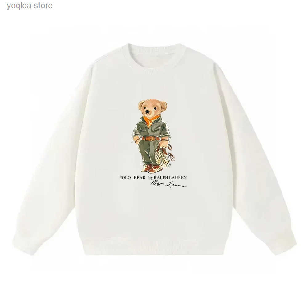 Men's Hoodies Sweatshirts 24 autumn/winter new casual womens print simple letter sports round neck unisex Pullover heavy Flce to kp warm T250114