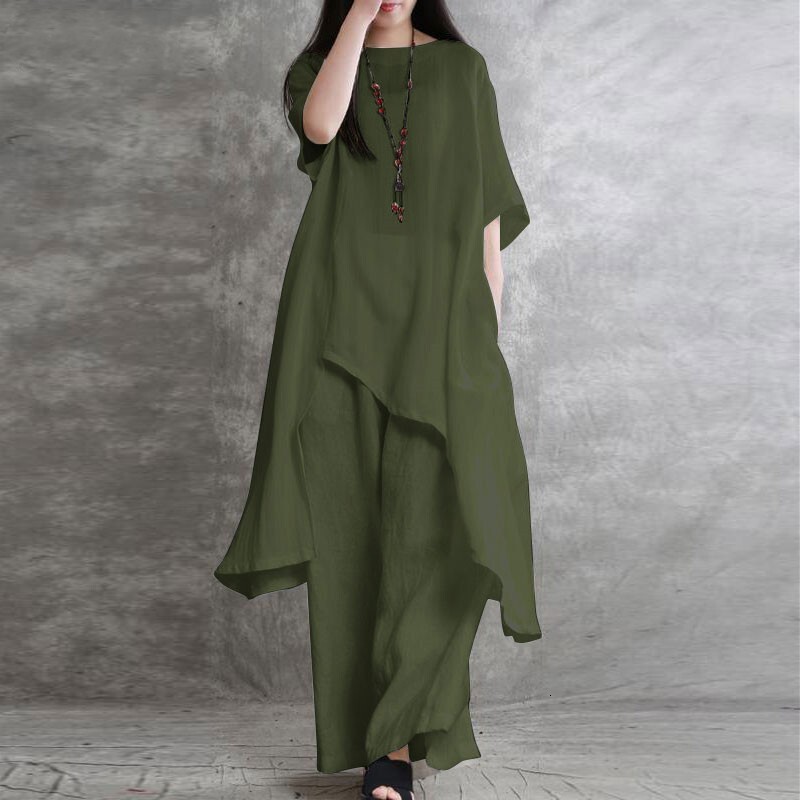 designer tracksuit women designer clothing 2024 plus size spot korean version women's cotton and linen 2piece set casual wear sportswear d3a