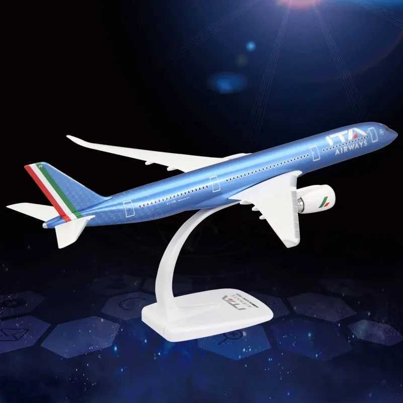 1 200 Scale Plastic Air Italian Ita Airways Airbus A350-900 Airlines Plane Model Aircraft Decoration Accessories For Collection X250114
