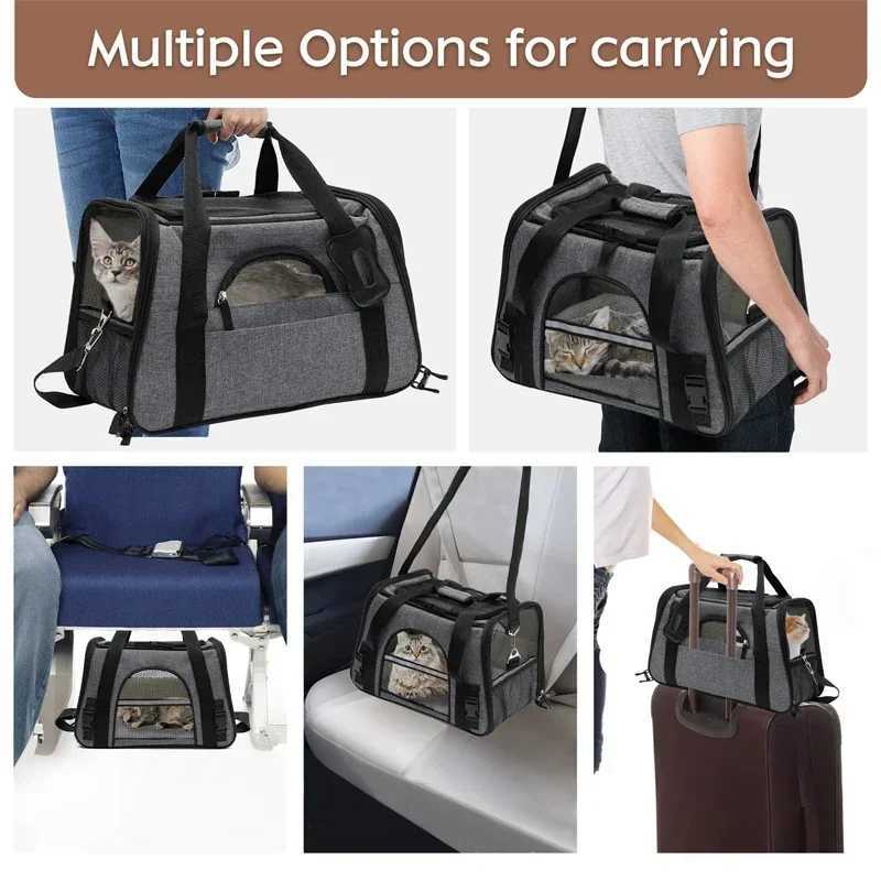 Foldable Portable Pet Transport Bag Soft Cat Carrier Dog Travel Backpack Pet AccessoriesXJ250113