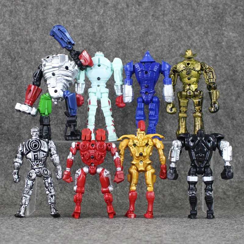 set of 8pcs anime figures 5 inch Real Steel Toys Atom Movie Zeus Twin Cities Midas Non JAKKS Action Figure Robot gift Model W250114