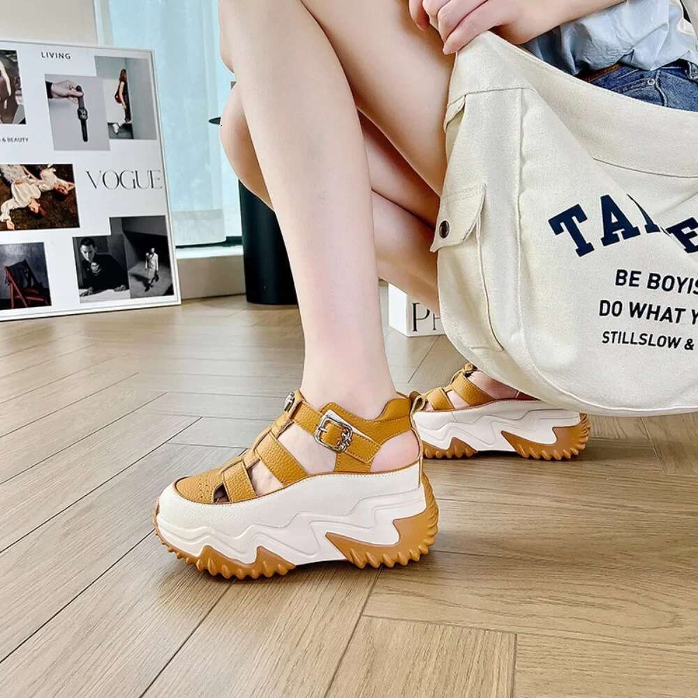 Platform High Rise for Summer New Versatile Hollow Out Women's Shoes Sandals Women Designers