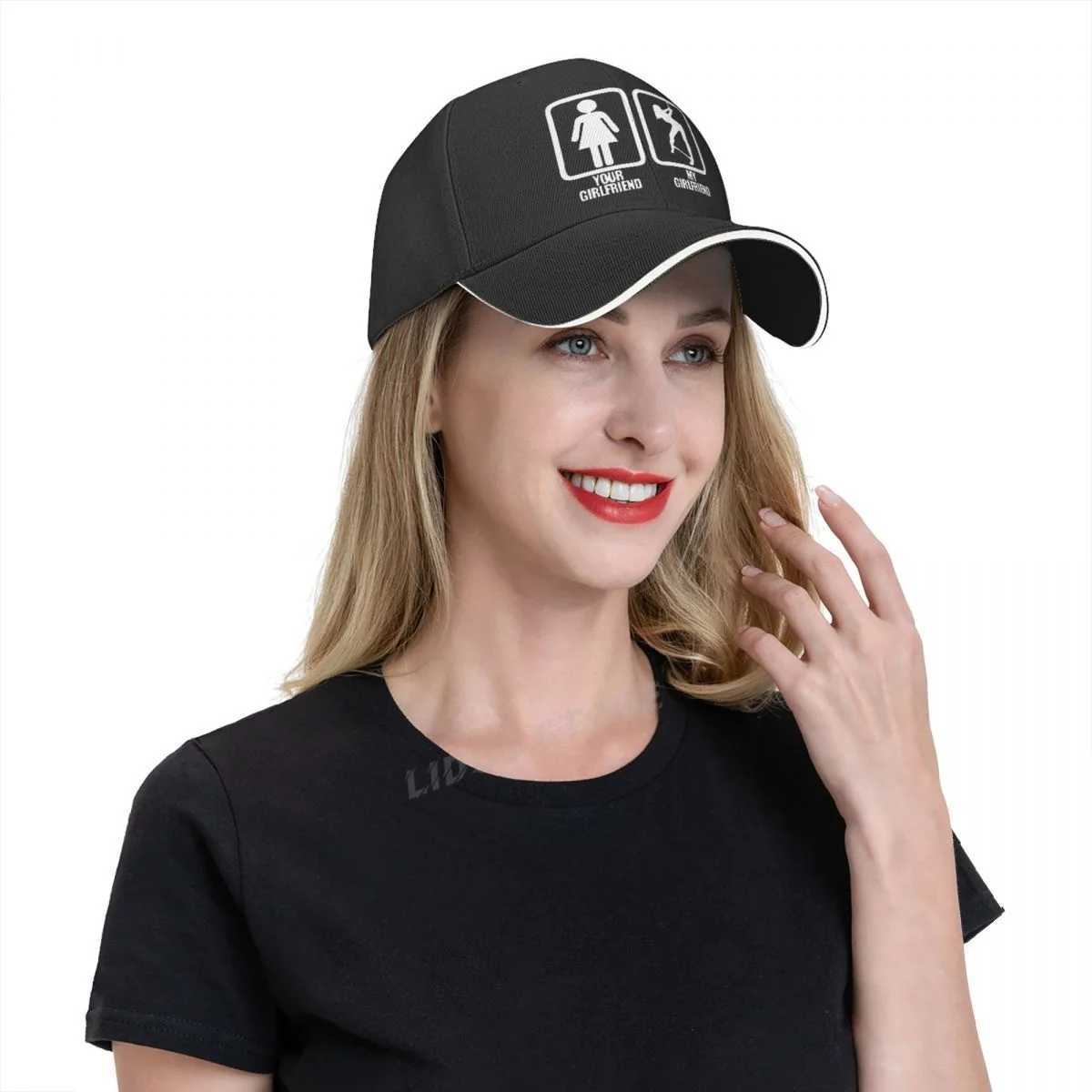 Your girl friend vs my girl friend interesting baseball C novel casual men adjustable hip-hop hat fashionable dad hat W250113