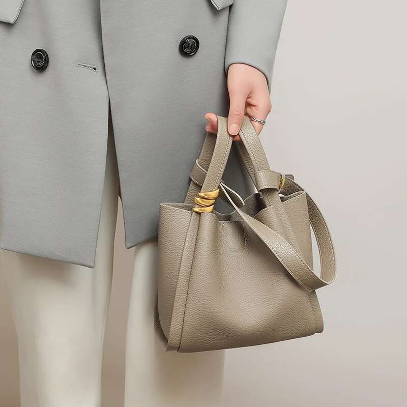 Genuine Leather Handbags For Women luxury bag Designer Summer Shoulder Bucket Bag Ladies Purses Crossbody Bags