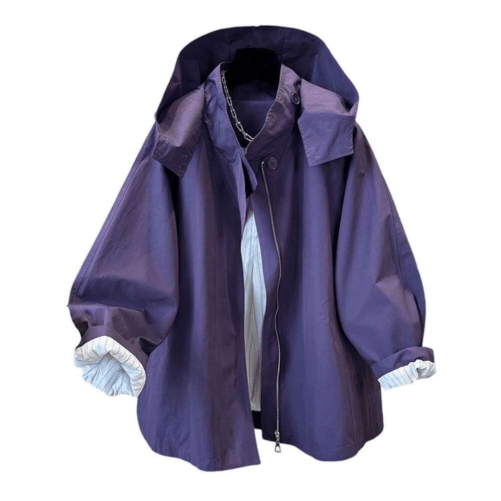 hoodie Women's Wear BZVW Casual Jacket Women's Autumn New Hooded Zipper Design Solid Color Mminimalism Coats Versatile Female jacket