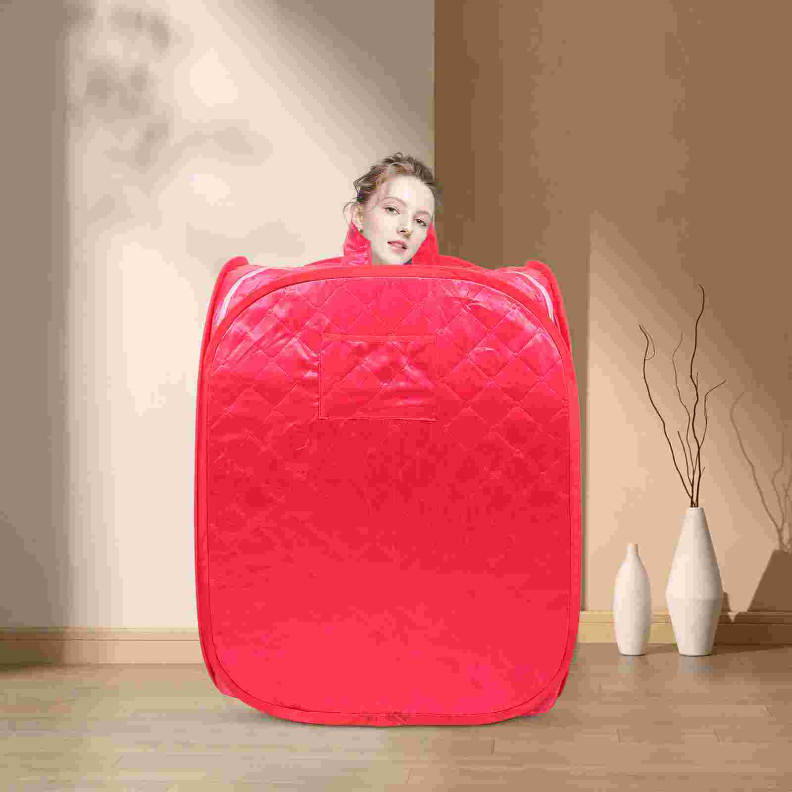 Fabric Satin Folding Steamer Box Personal Sauna Room Portable Sauna Tent Full Body Sweat Steam Tent Individual Spa 115x70x58cm