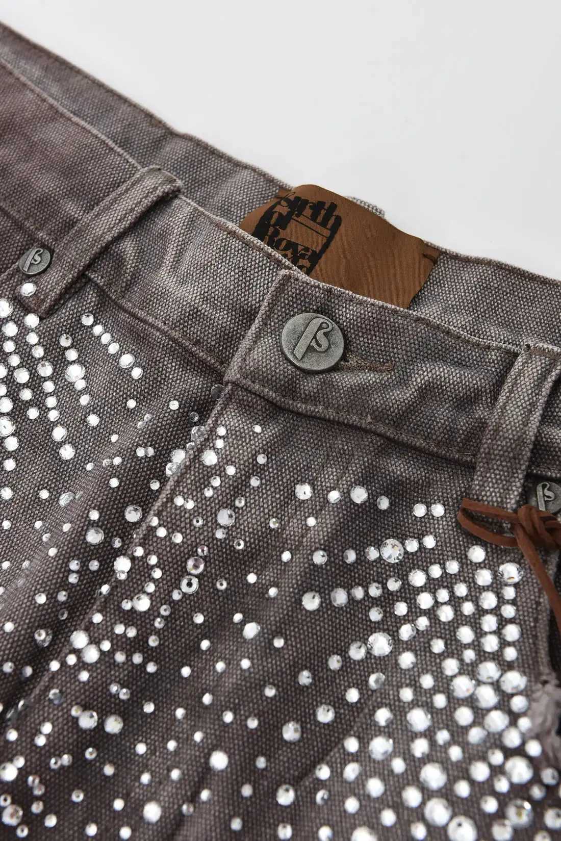 Streetwear Shorts Y2K Jeans American Retro Rhinestones Sequins Baggy Denim Gym Shorts Mens Womens Fashion Creative Casual ShortsXJ250114