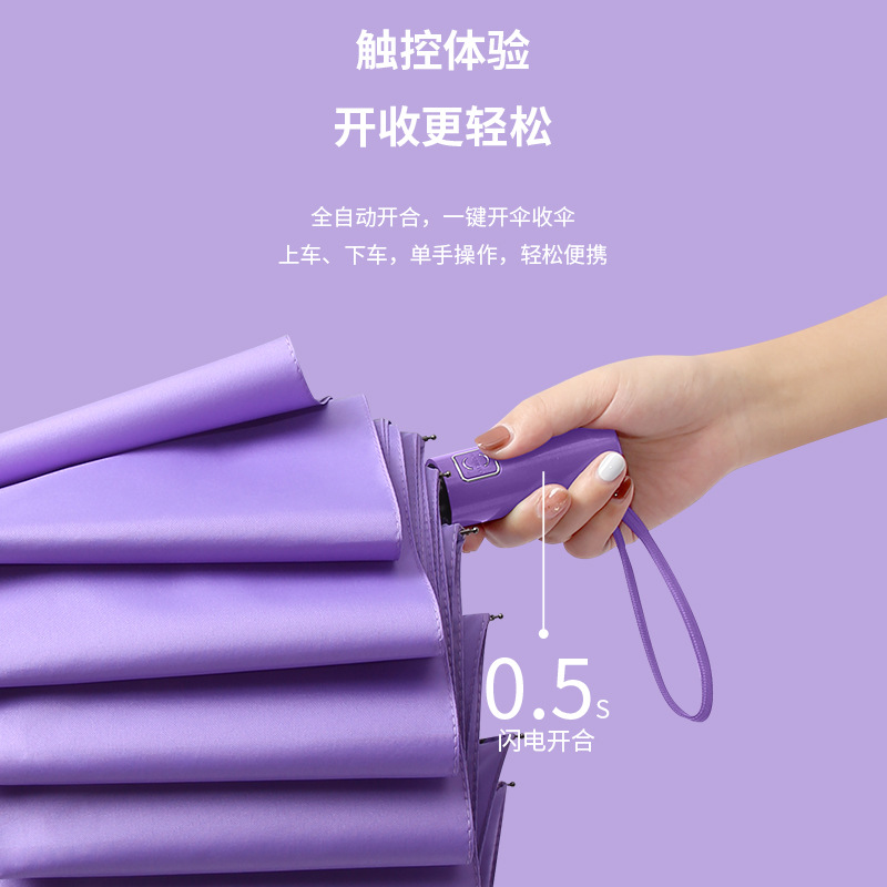 Durable Three-Tier UV Shielding Portable Umbrella for Sun Exposure Prevention