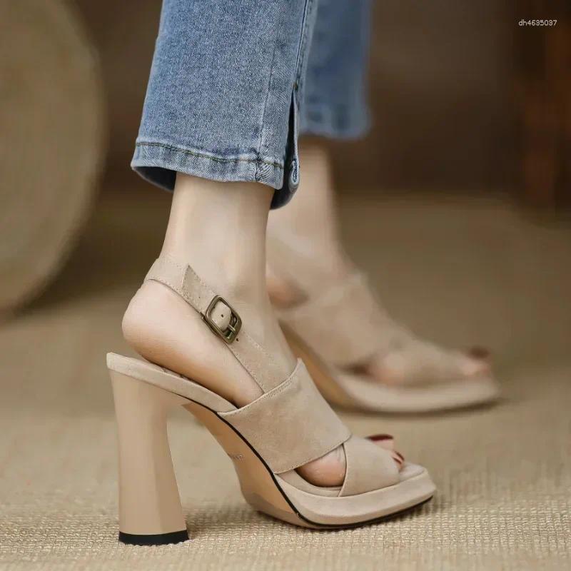 Sandals Women Cross Strap High Heels Summer Black Hook Party Shoes Woman Fashion Buckle Platform hurenlakeshoes