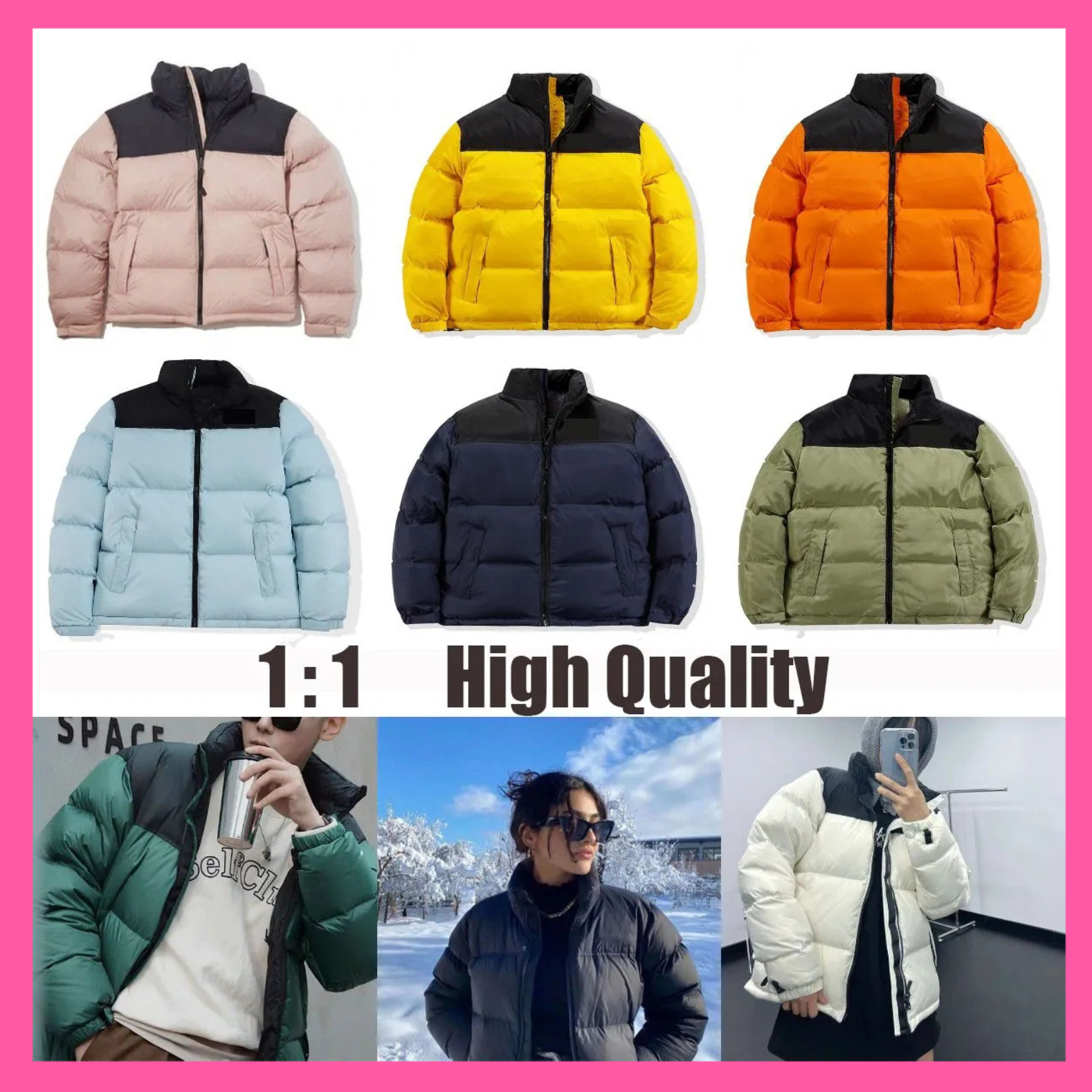 puffer Jacket Designer Mens Top Warm winter jacket runner series black baby blue-green Classic Retro Couple Warm Lamb Cashmere fleece Couple Winter Antumn Winte