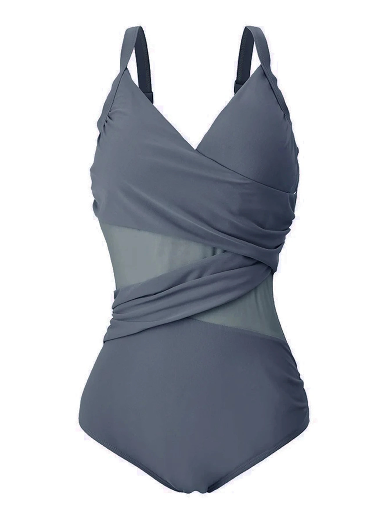 Plus Size Swimwear Women Sexy Mesh One Piece Swimsuit Female Large Size Bathing Suit Summer Beachwear Swimming Suit 4XL 250113