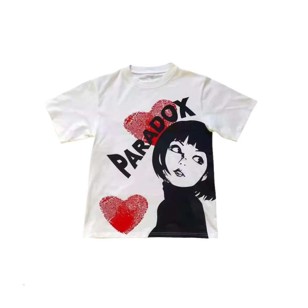Cotton Summer Anime Characters Love Printing Leisure Outdoor Commuting Versatile Short T