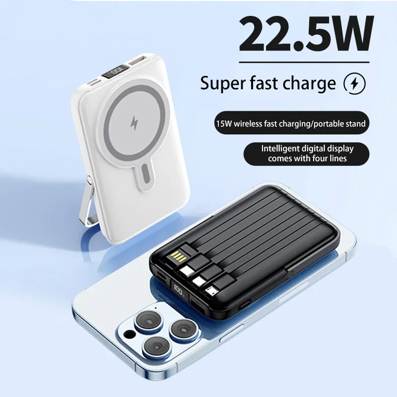 200000mah safe Magnetic Power Bank Fast Wireless Charger For 2025 Iphone 15 14 13 12 Xiaomi Huawei External Auxiliary Battery Pack
