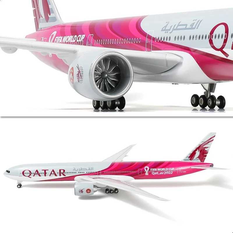 47CM 1/157 Scale Boeing B777 Aircraft Qatar Air Airlines Model Diecast Resin Plane Airplane Collection Display Toys Gifts X250114