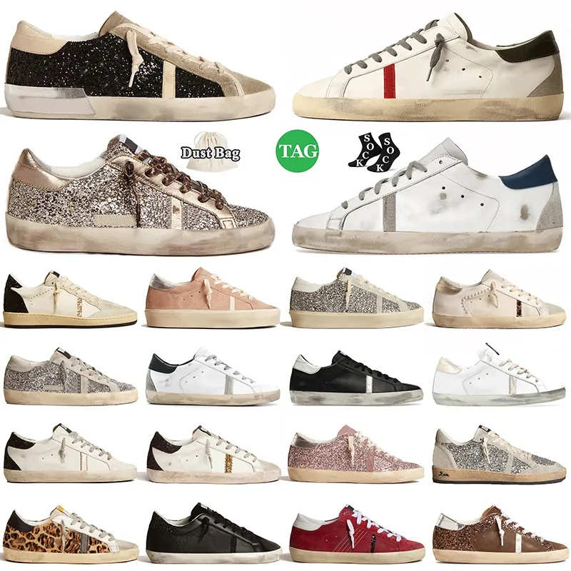 2025 new designer sneakers leopard print goldenstar mid star high top Slide doold dirty sports shoe men women famous casual platform flat chaussure trainers size 46