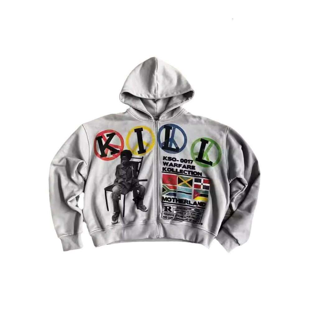 Personalized Creative Design White Loose Winter Thick 3D Pattern Men's and Women's Cardigan Sweatshirt