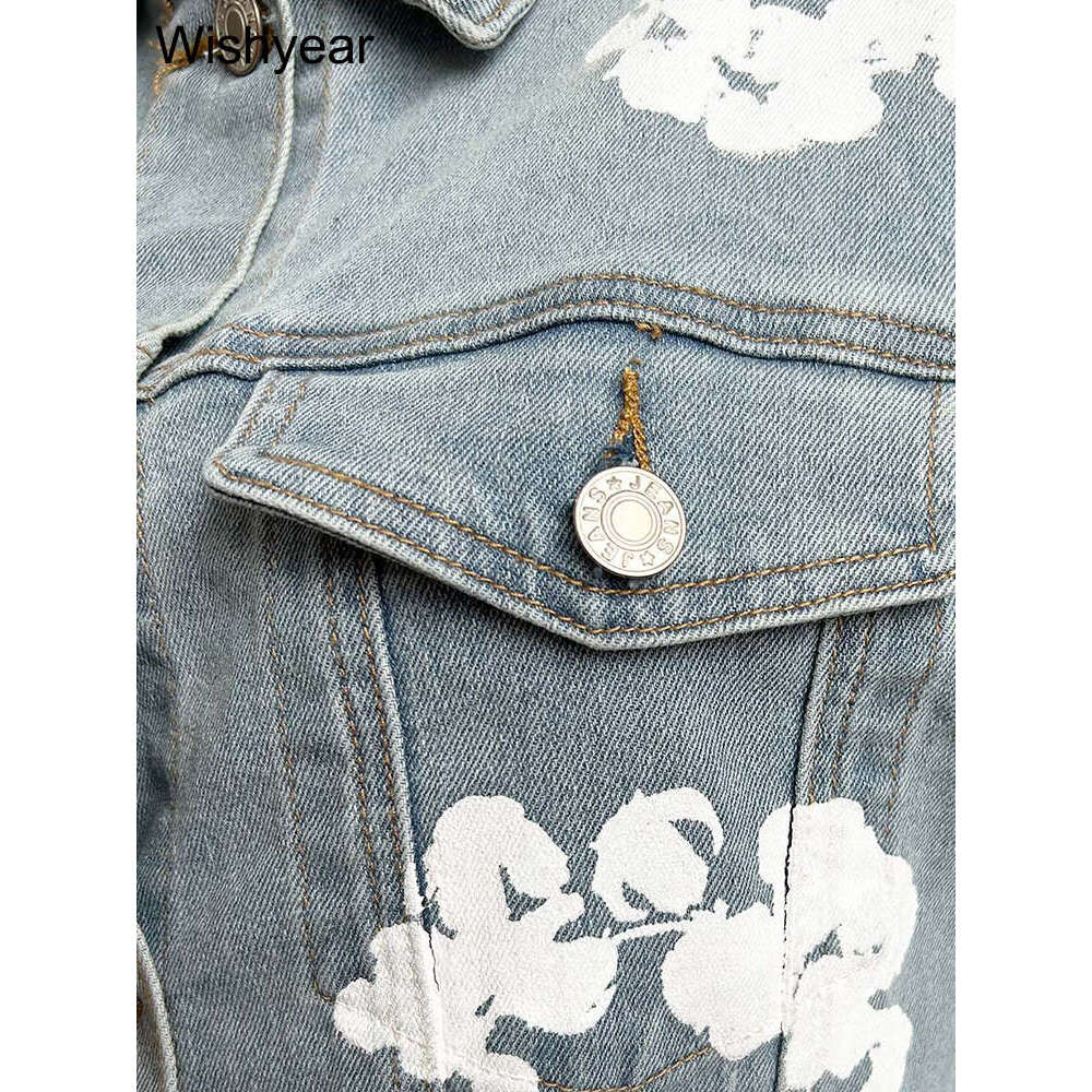 Sexy Woman Ral Printed Sleeveless Crop Tops And Shorts Two 2 Pieces Stretch Denim Night Club Birthday Jean Matching Sets Y2k