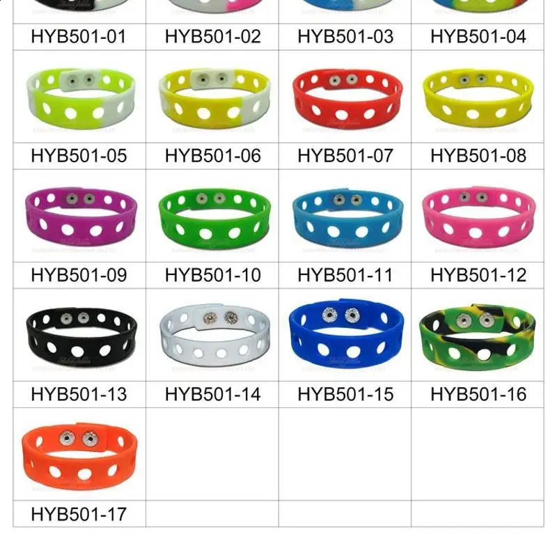 20pcs/lot Mix Style Random Silicone Bracelet Wristband 18cm Fit Shoe Charms Shoe Buckle Wristband Rubber Wrist Strap 250107