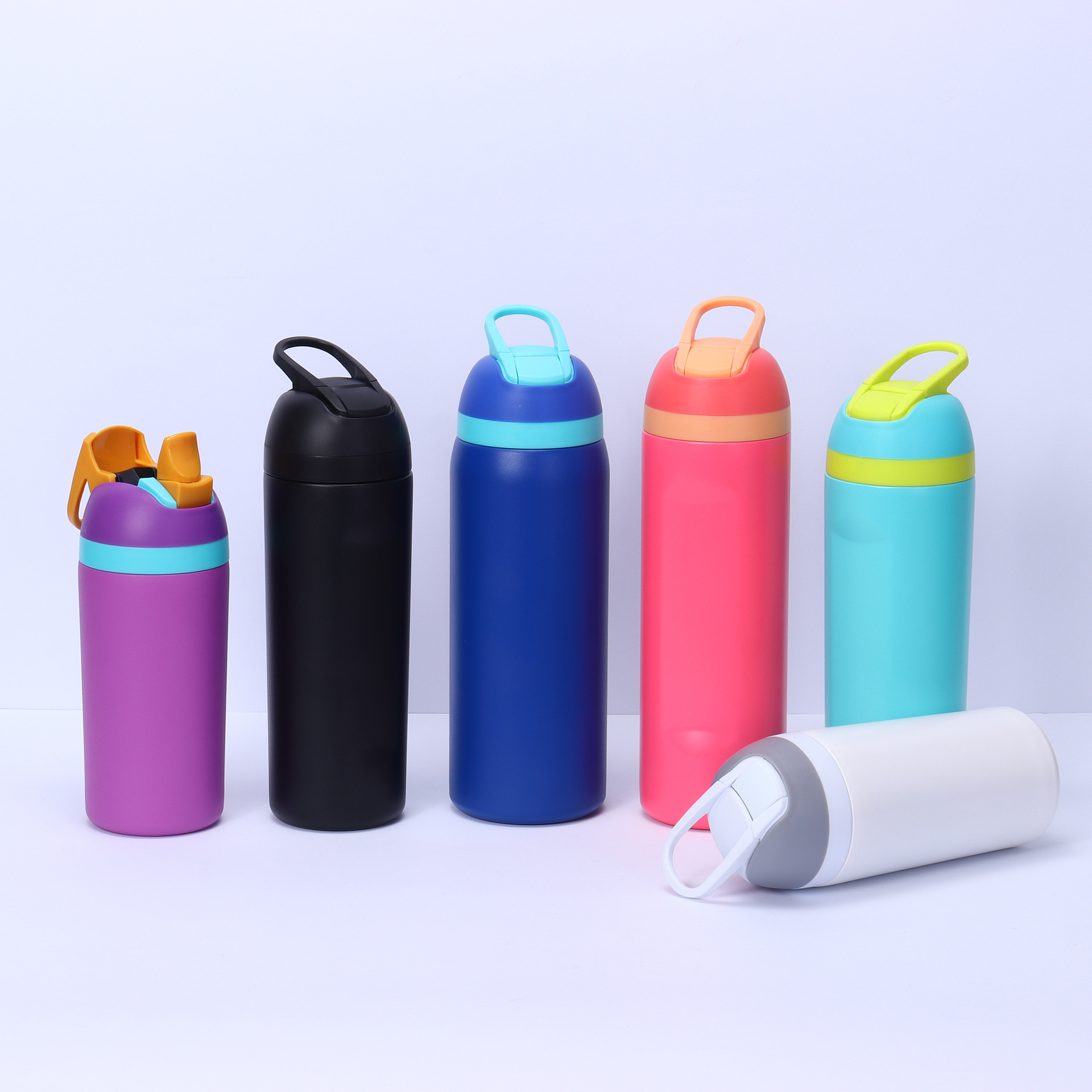 16 oz 19 oz 24 oz 32 oz Insulated Stainless Steel Water Bottle Handheld Fruit Cup With Straw Thermos Cup Vacuum Flasks Car Water Bottle For Sports Tra