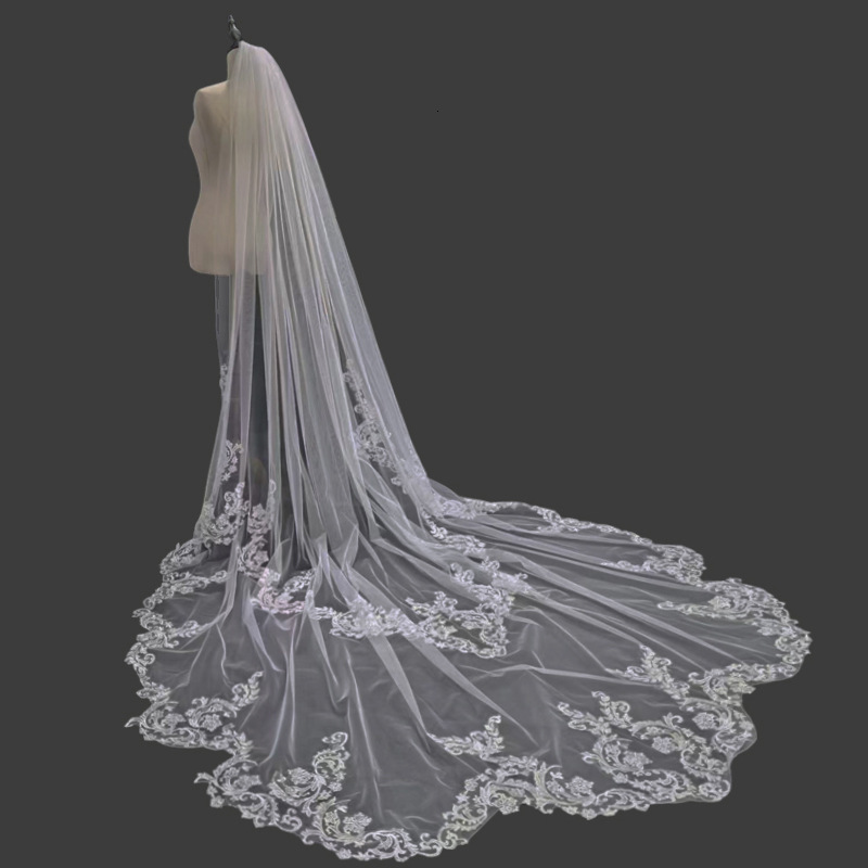 New Headcloth Tail 3-meter Headcloth Wedding Dress Accessories 5-meter Cathedral Headcloth