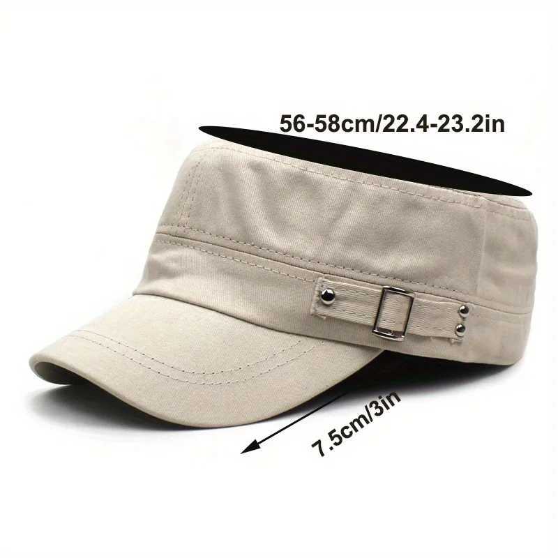 Side Button Baseball C Solid Color Army C Adjustable Sunscreen Snback C Suitable for Women Men Travel Sports Hiking Dad Hat W250113