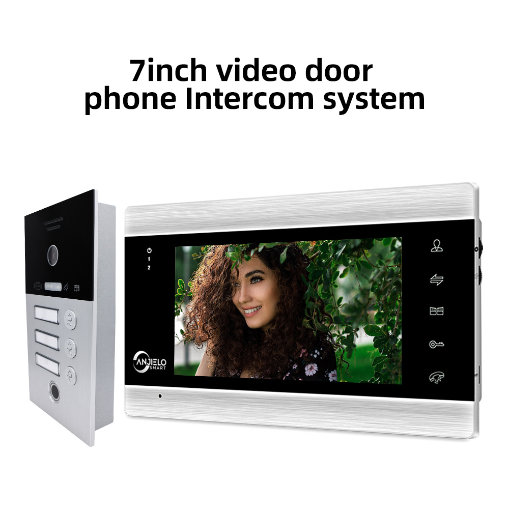Anjielosmart WiFi Video Intercom For Apartment Home Tuya Video Doorbell Door Phone WiFi Wireless Video Intercom System For Home